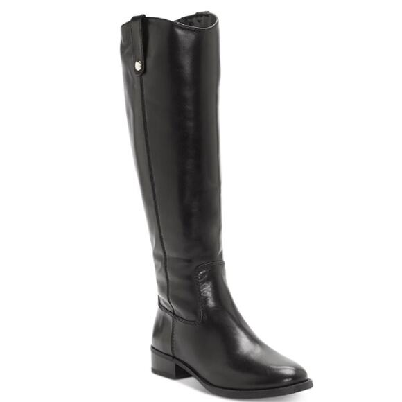 I.N.C. International Concepts Fawne Leather Knee High Boot in Black Size 11 - Picture 1 of 7